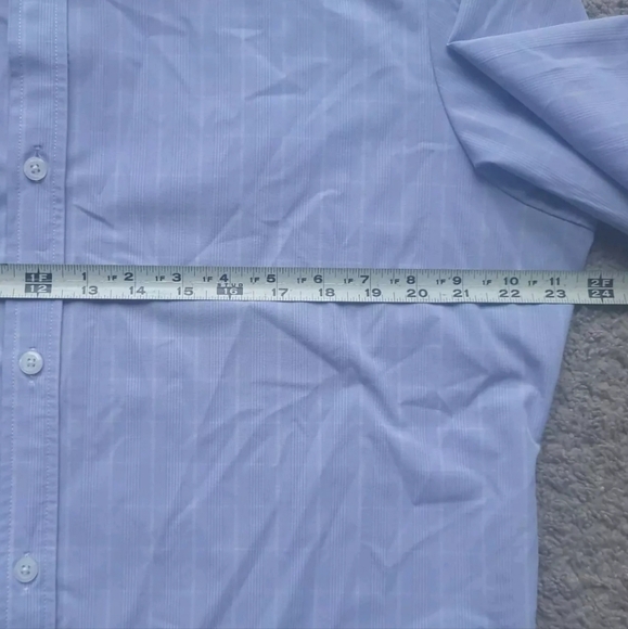 Mizzen Main Shirt Mens XL Blue Striped Leeward Trim Fit Dress Preppy Business - Picture 10 of 13